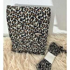 Travelon Leopard Print Anti-Theft Crossbody Wallet / Passport Organizer NWT